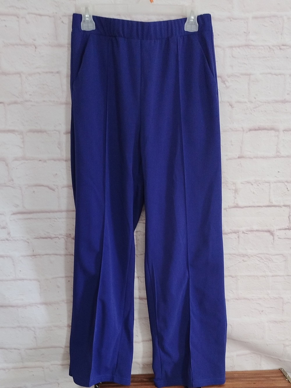 Women's Elastic Waist Straight-Leg Pants - Blue